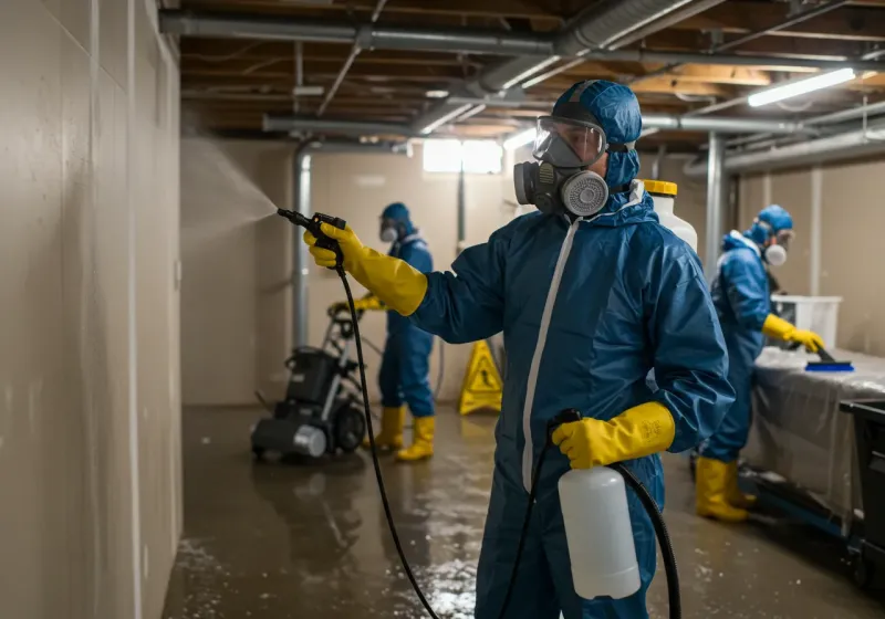 Basement Sanitization and Antimicrobial Treatment process in West Dennis, MA