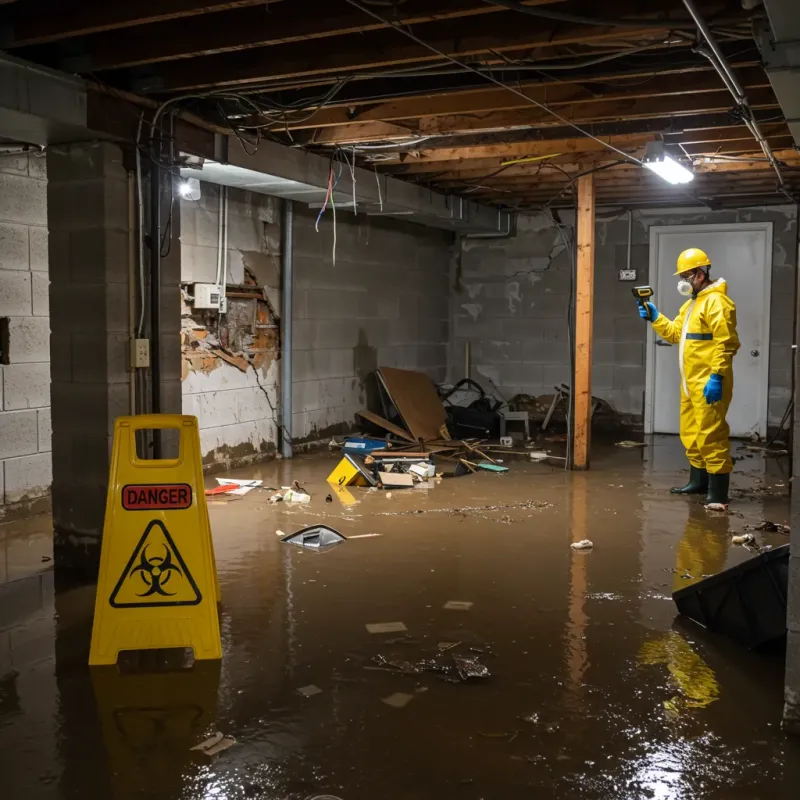 Flooded Basement Electrical Hazard in West Dennis, MA Property